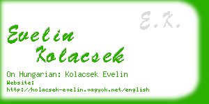 evelin kolacsek business card